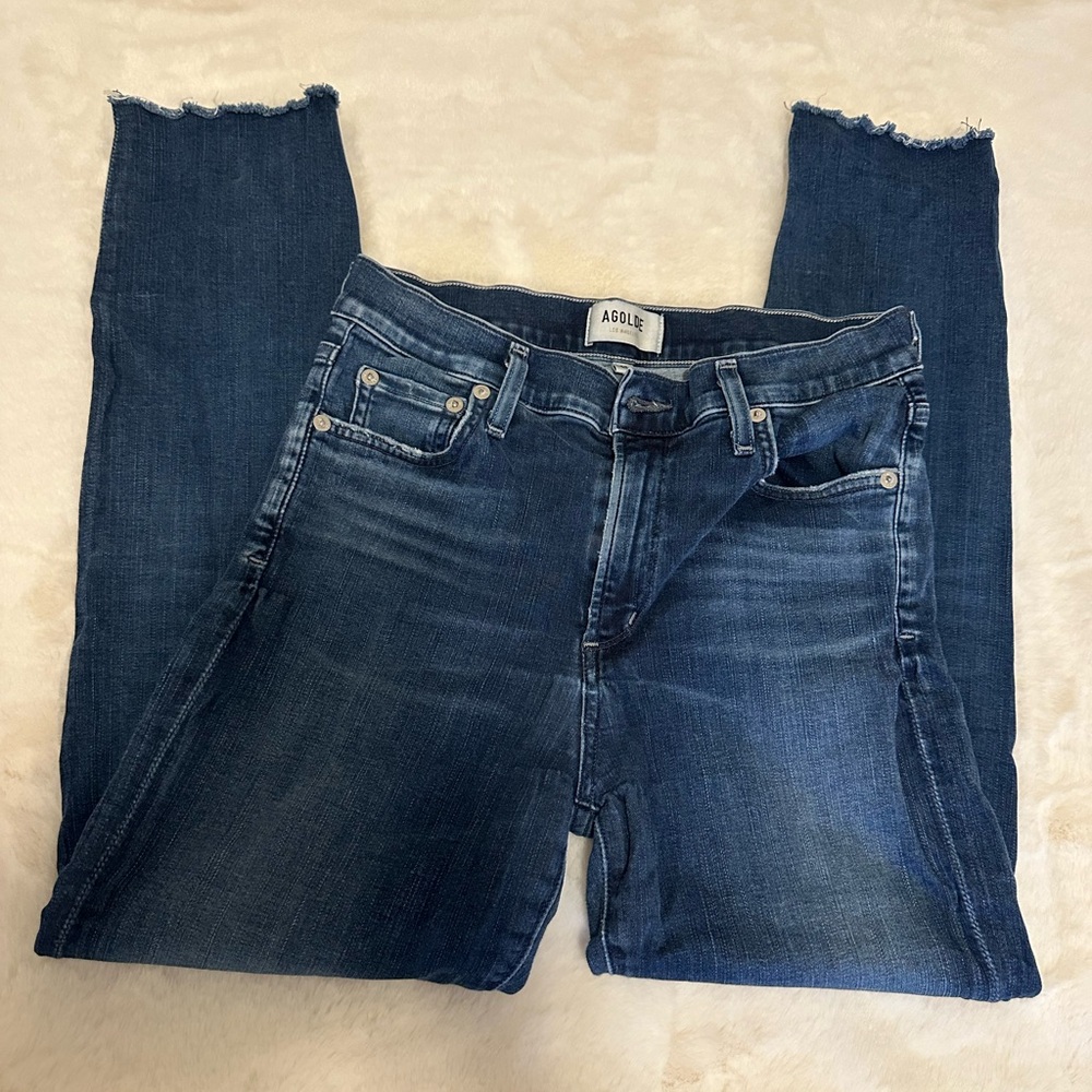 AGOLDE | Sophie Raw Hem Crop Skinny Jeans